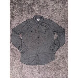 Sonoma‎ Men's Grey 100% Cotton Button-Down Collared Long Sleeve Shirt - Small